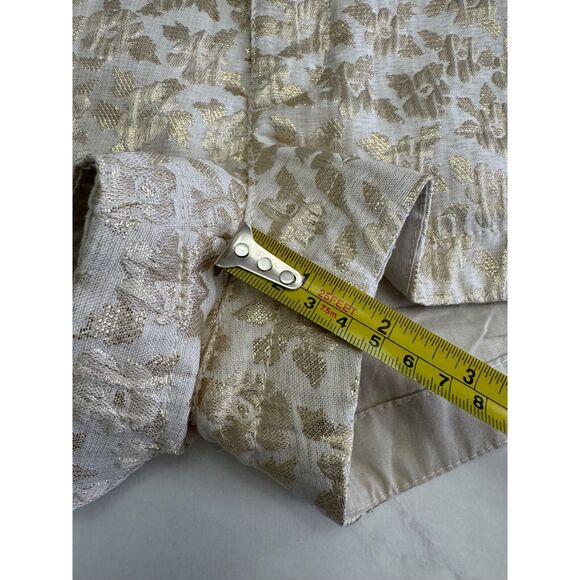 Abercrombie & Fitch Beige Gold Metallic Cut Off Shorts Glam Festival 2/26 - Picture 7 of 7